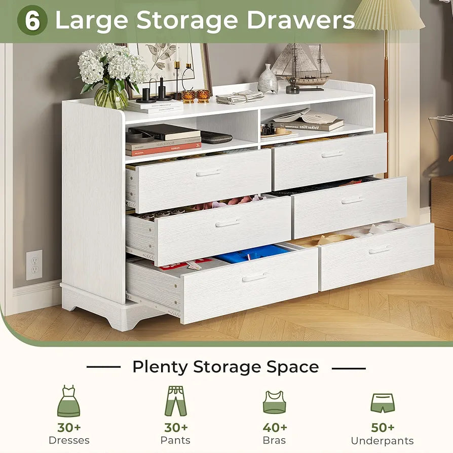 Cassa 6 Drawer Dresser