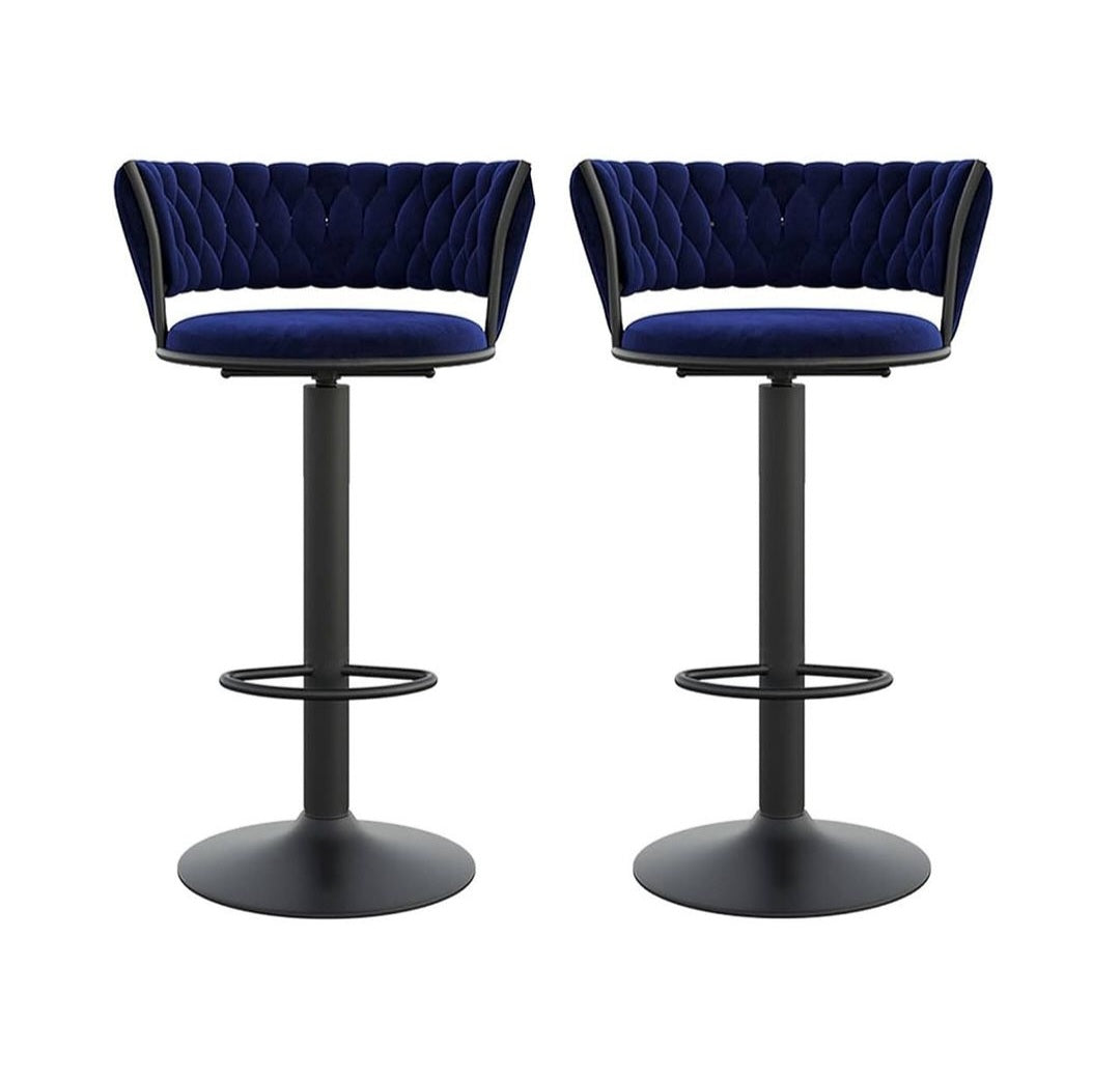 Darcy matte black bar chairs