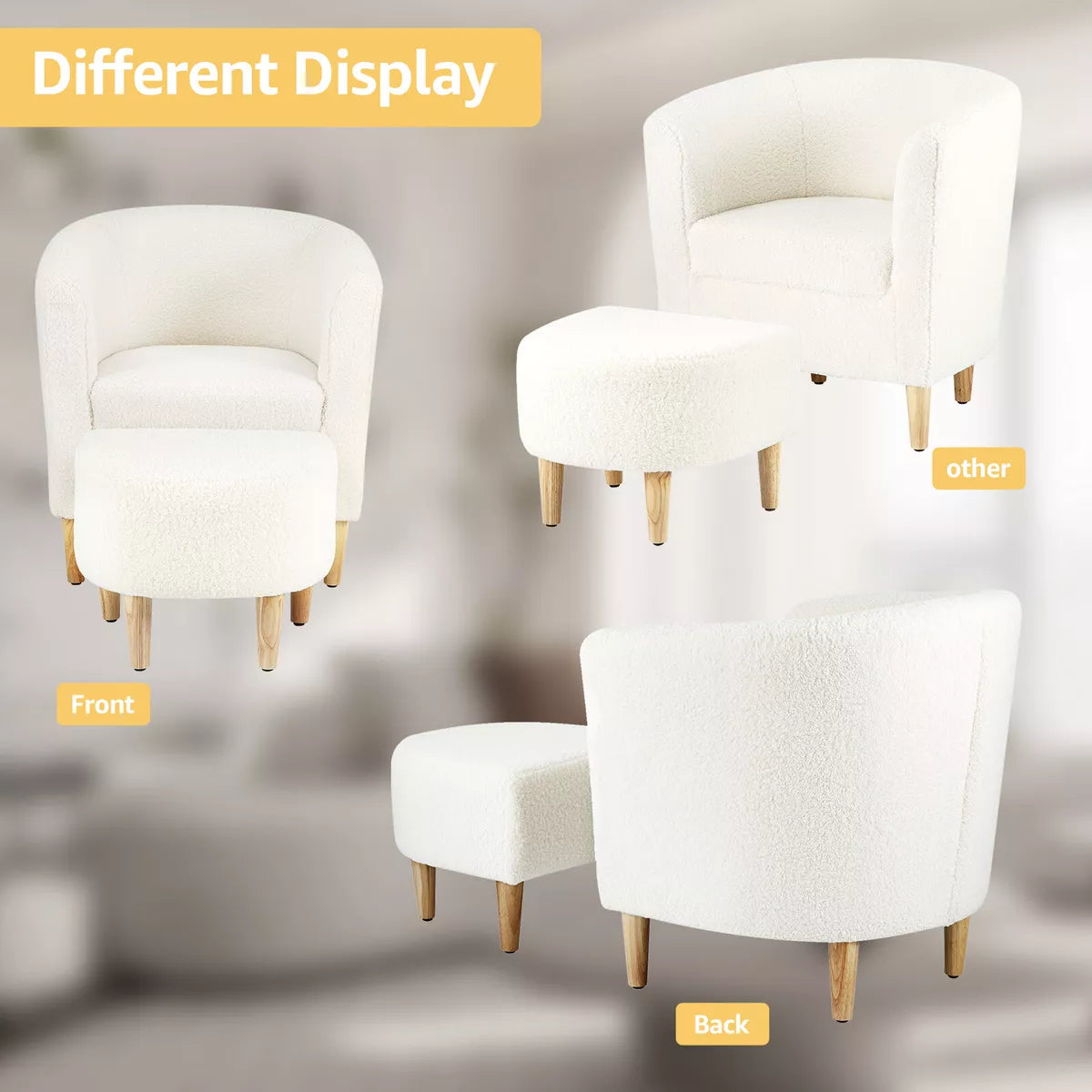 Rivoli accent chair/ottoman